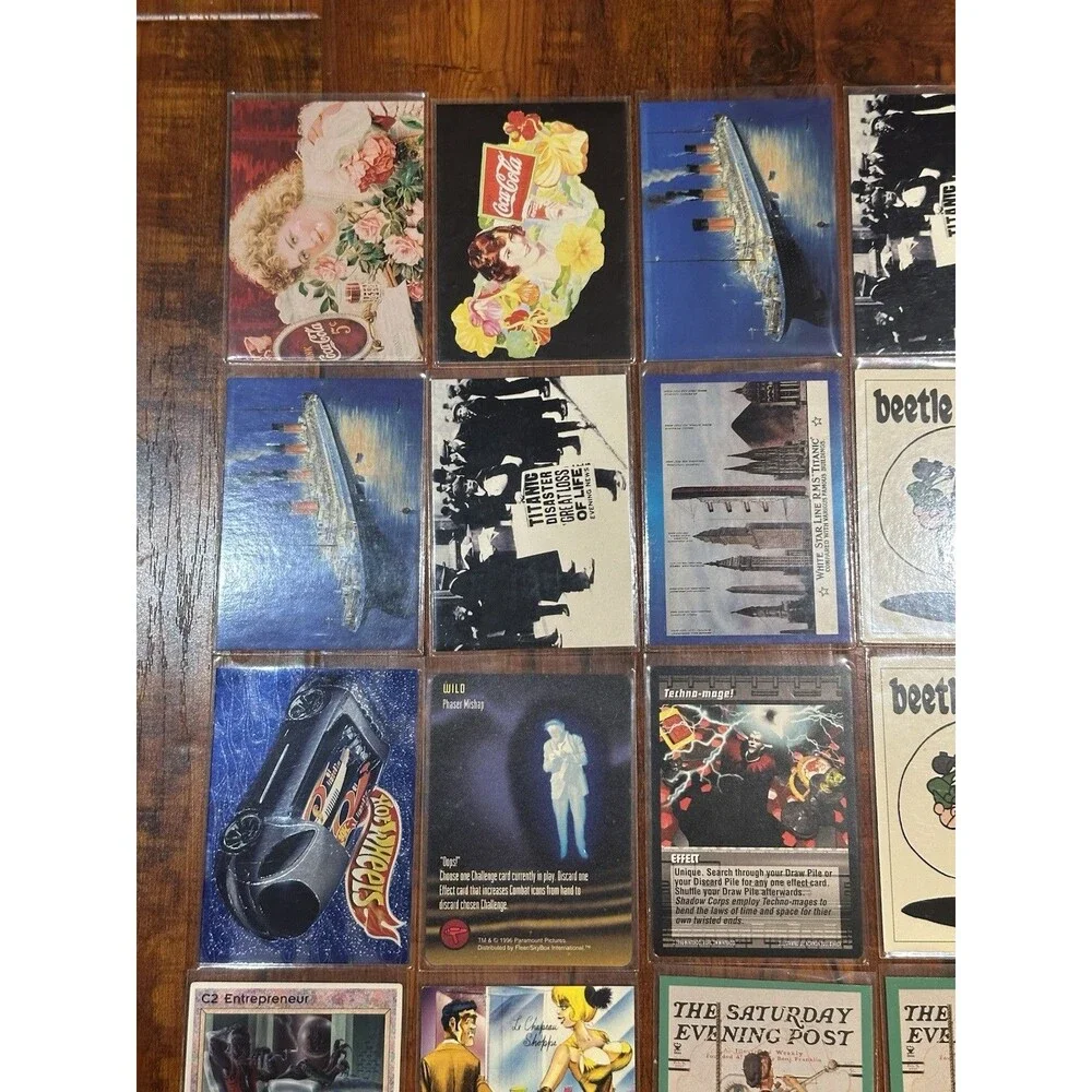 Lot of (25) Non-Sport Trading Promo Cards Coca-Cola, Titanic, Disney, Hot Wheels